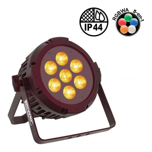 PAR SLIM 7x10W IP44 PENTA, power lighting, par led ip, deco, enseigne, music and lights, reims